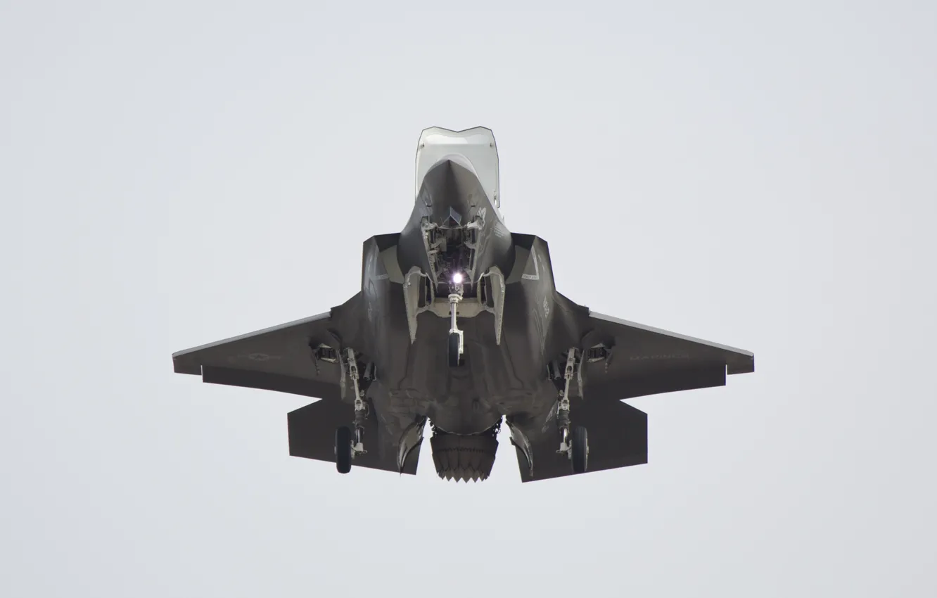 Photo wallpaper USA, generation, fifth, unobtrusive, fighter-bomber, Lightning II, F-35, promising