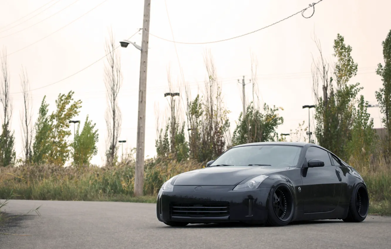 Photo wallpaper black, Nissan, before, Nissan, 350z, Tuning, nismo, Stance