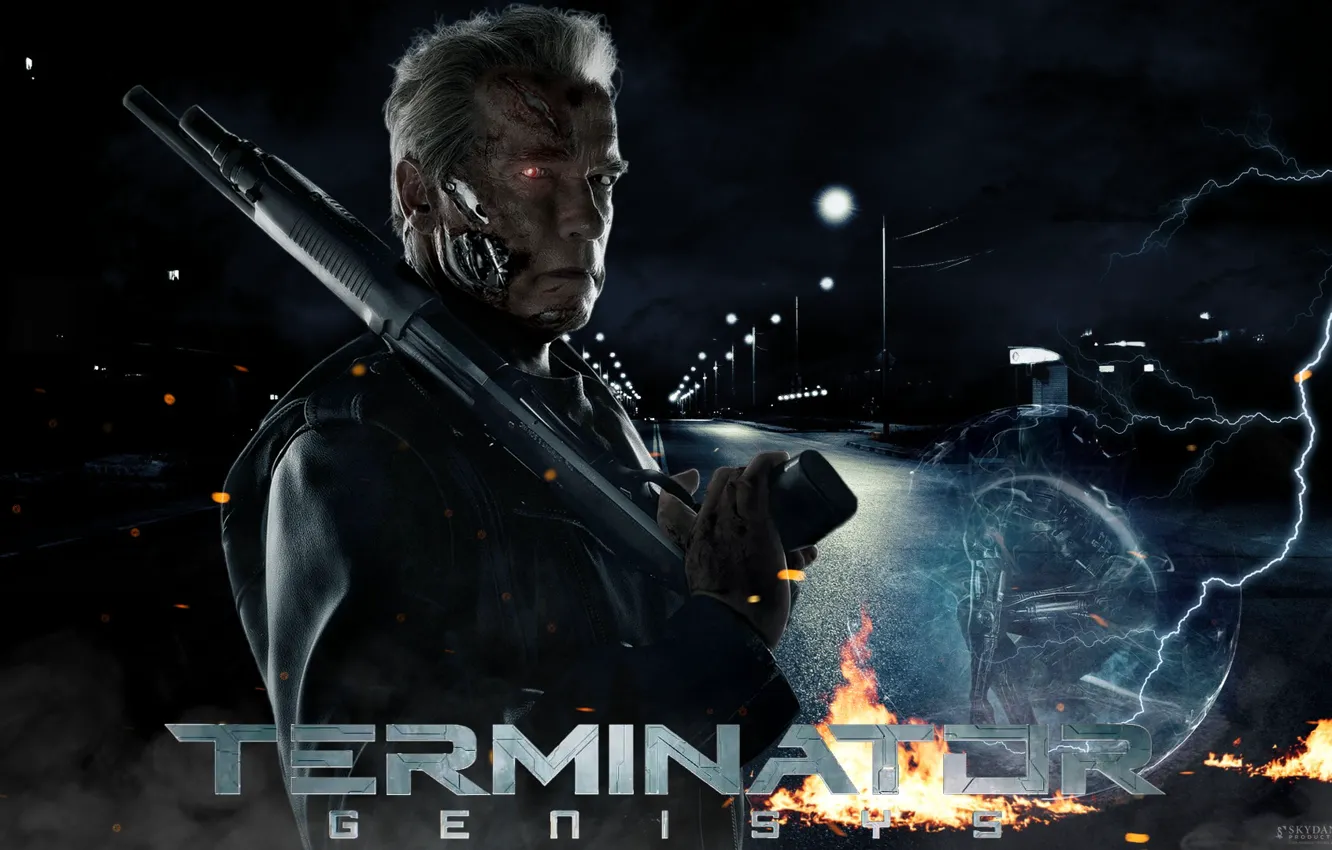 Photo wallpaper terminator, Arnold, Terminator 5, Terminator Genisys
