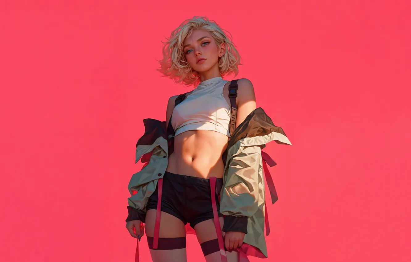 Photo wallpaper blonde, rebel