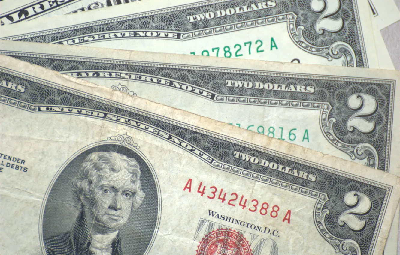 Photo wallpaper money, dollar, paper, bank note