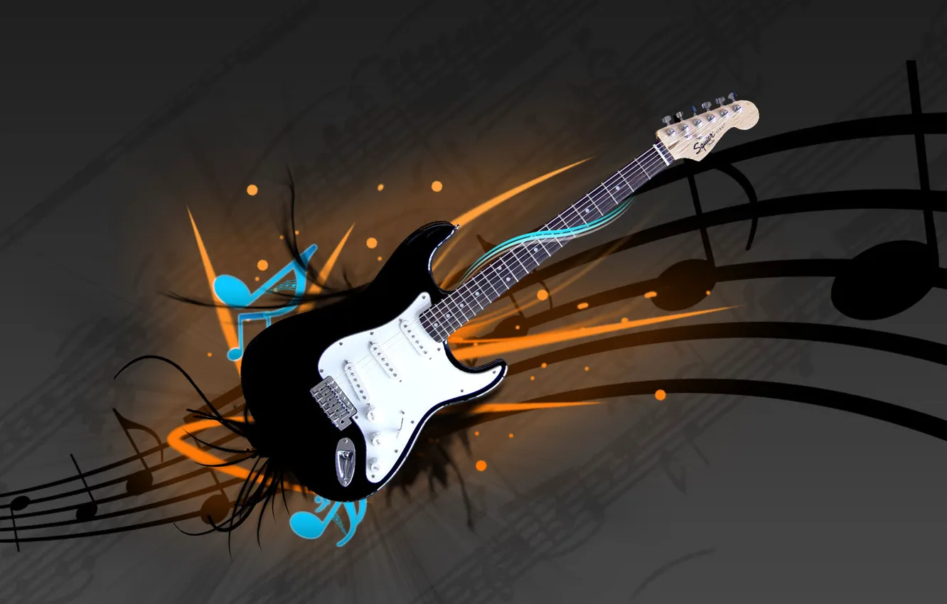 Photo wallpaper music, guitar, electric guitar, Stratocaster, Fender, Strat, squier