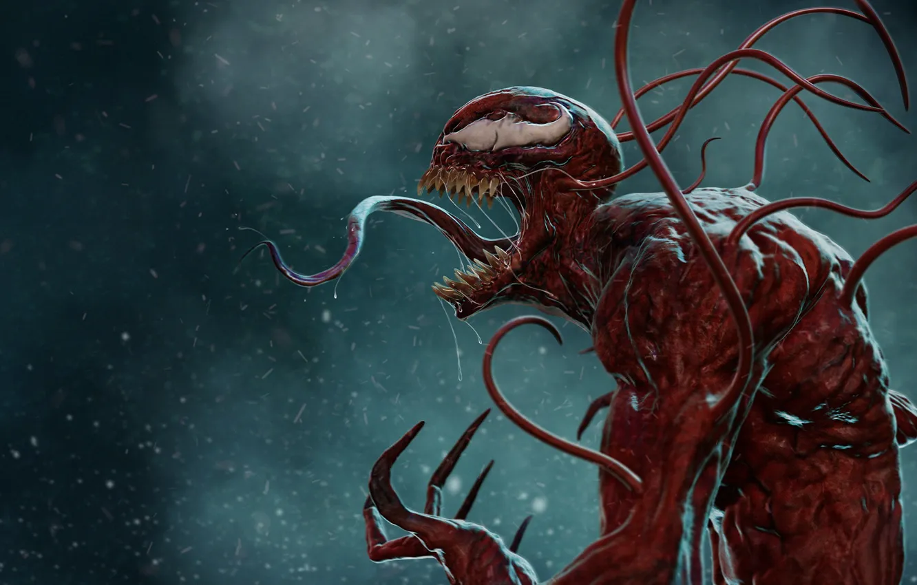 Photo wallpaper language, rendering, monster, teeth, art, fangs, Marvel, Marvel Comics