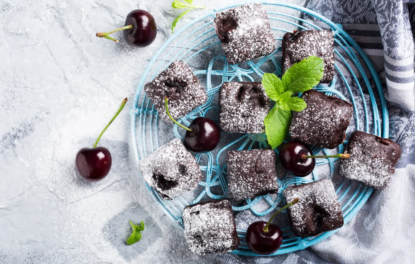 Photo wallpaper cherry, pie, dessert, Iryna Melnyk
