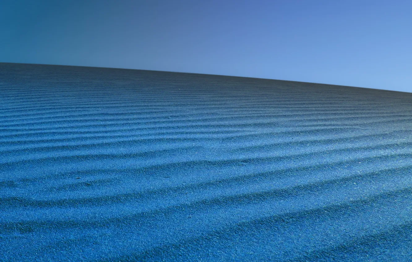 Photo wallpaper sand, blue, barkhan