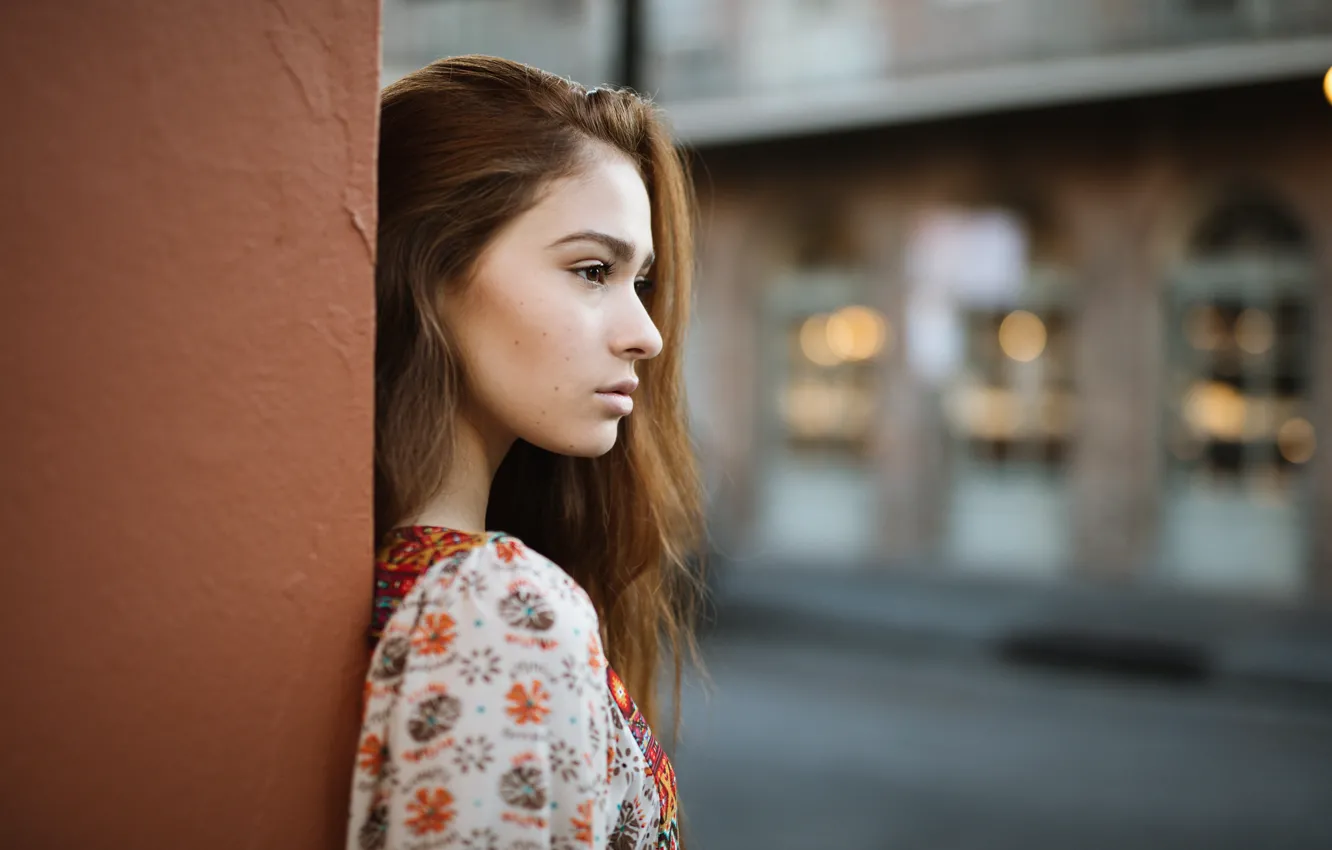 Photo wallpaper look, girl, portrait, Bianca