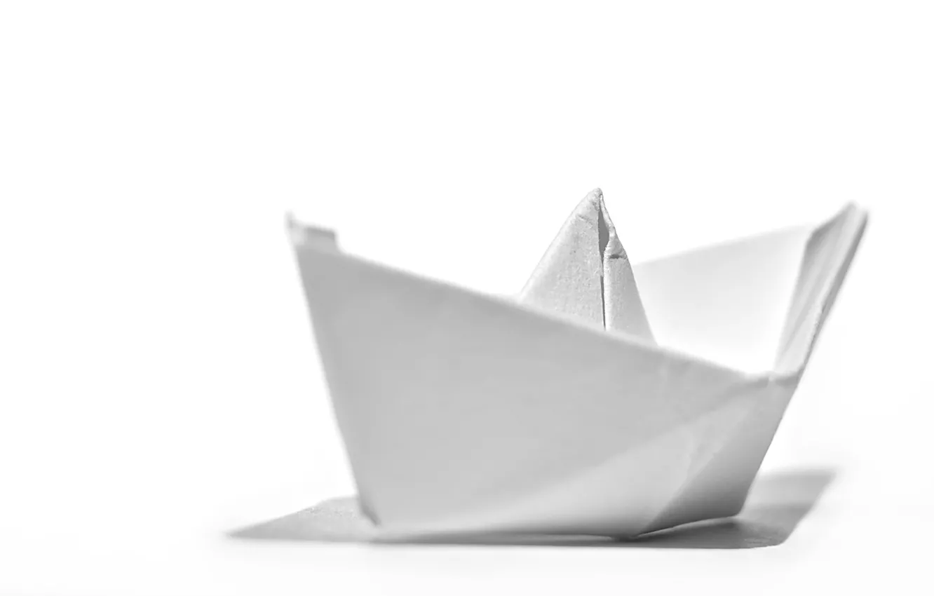 Photo wallpaper paper, boat, origami