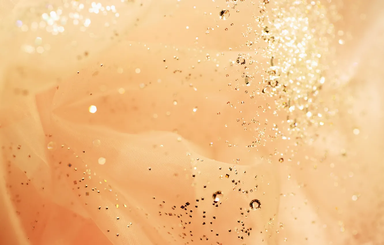 Photo wallpaper lights, Shine, texture, rhinestones, gold plated, bokeh, organza, Wallpaper from lolita777