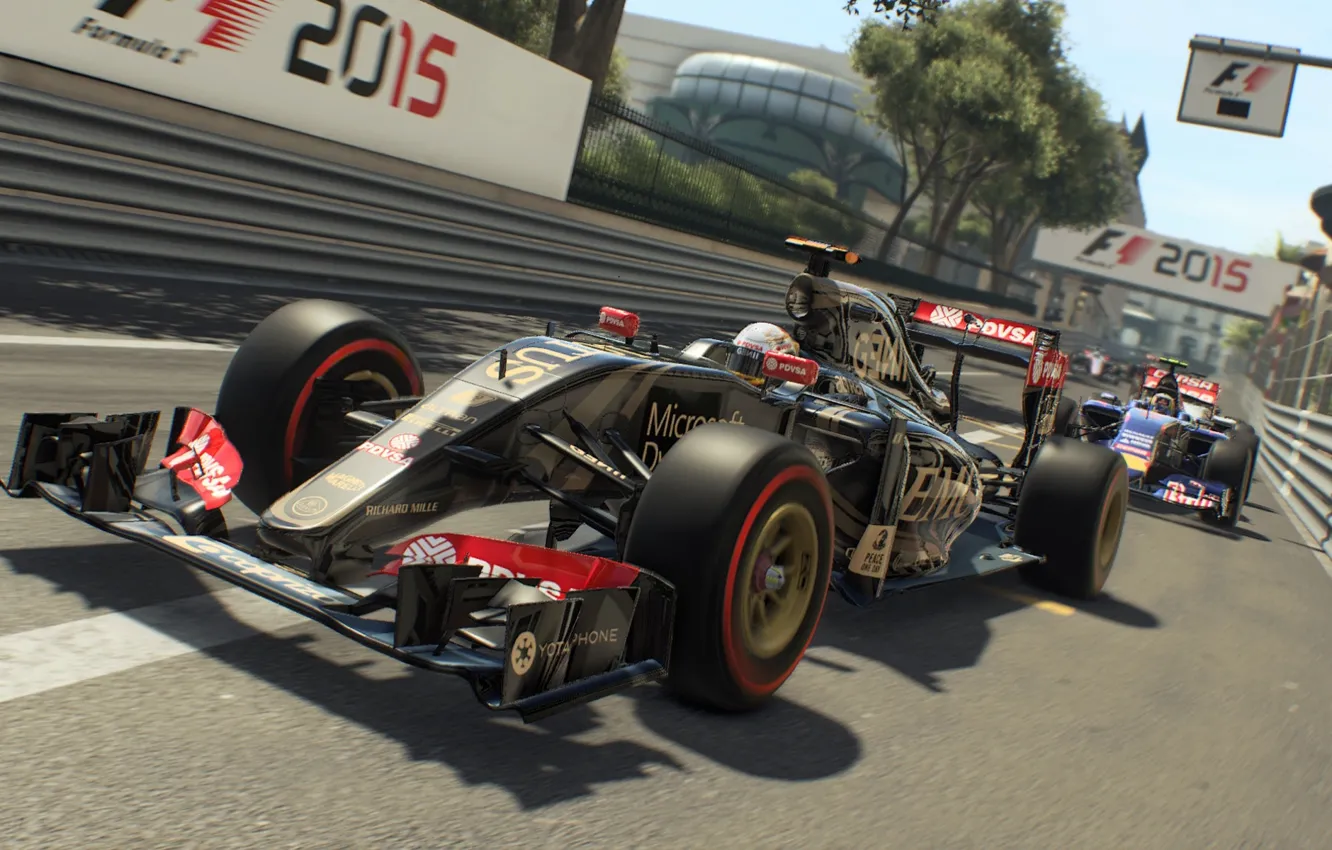 Photo wallpaper the game, track, the car, formula, formula 2015.