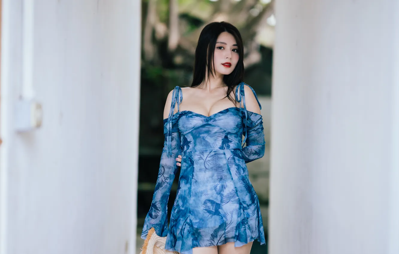 Photo wallpaper look, girl, Asian