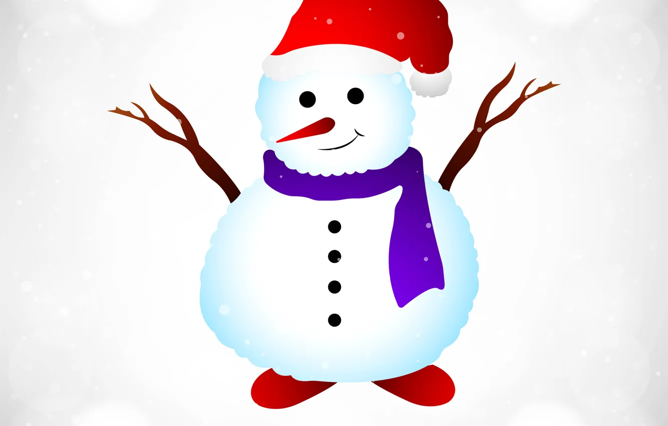 Photo wallpaper winter, figure, new year, Christmas, snowman