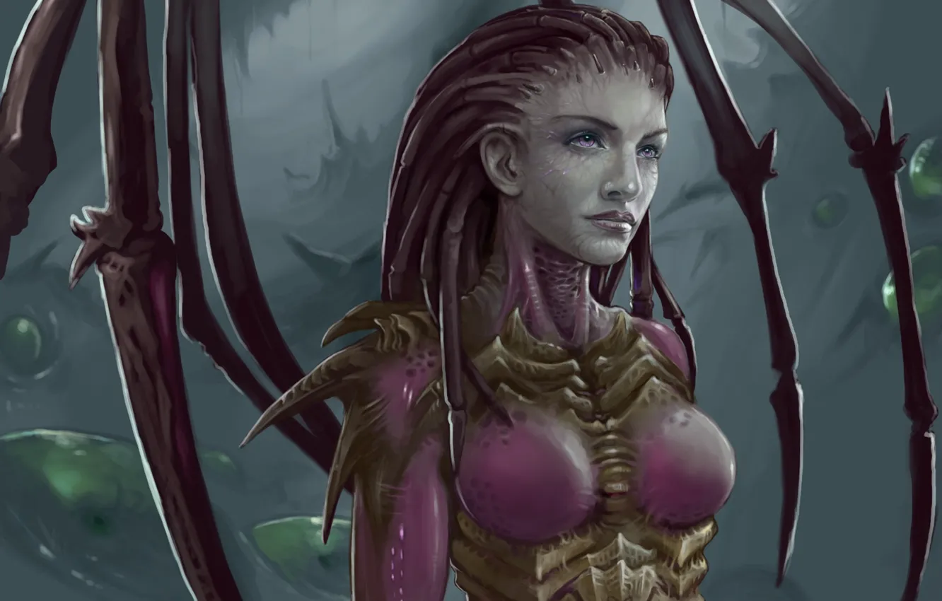 Photo wallpaper starcraft, zerg, sarah kerrigan