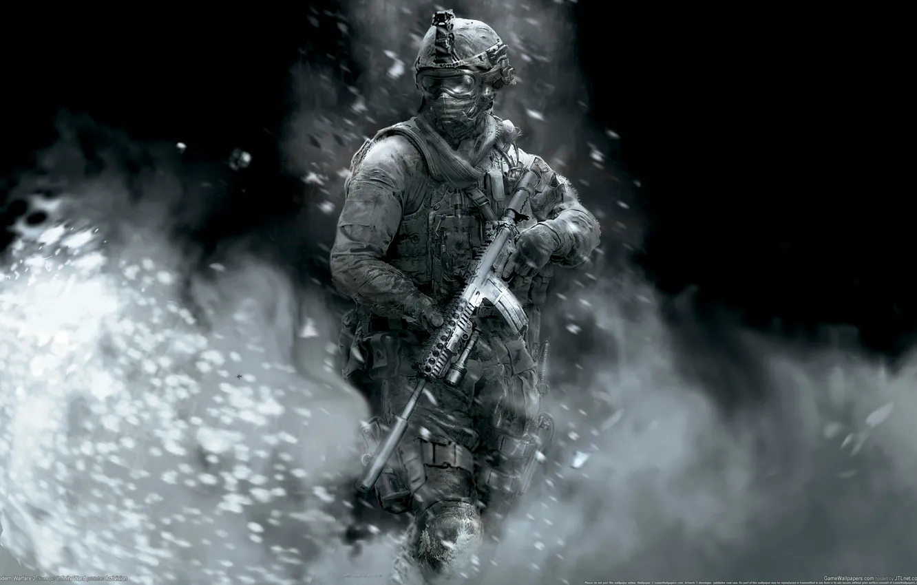Photo wallpaper soldiers, Call of Duty, Modern Warfare 2