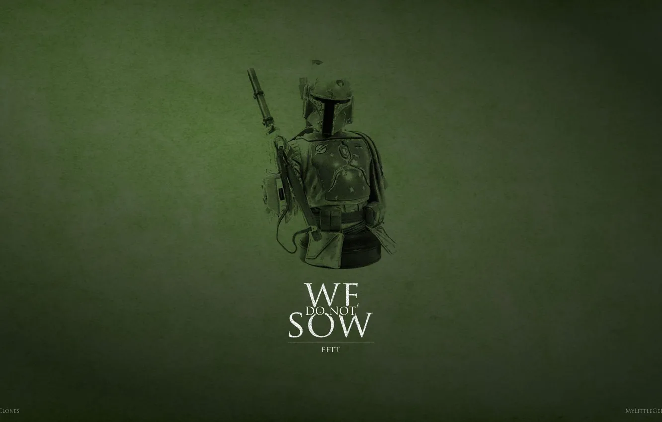 Photo wallpaper Star Wars, Game of Thrones, Boba Fett, Game of Clones, We Do Not Sow