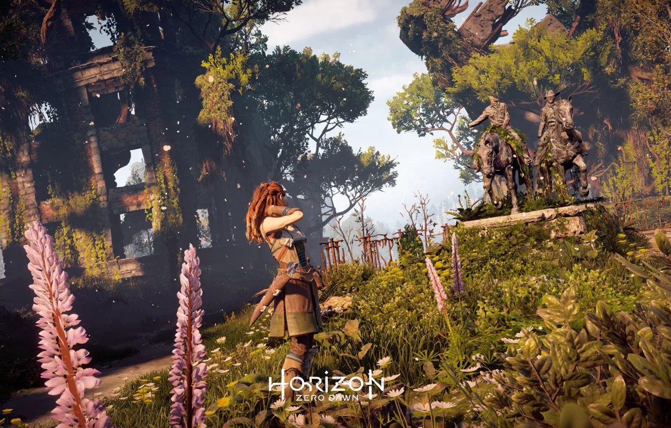 Photo wallpaper girl, nature, Horizon Zero Dawn