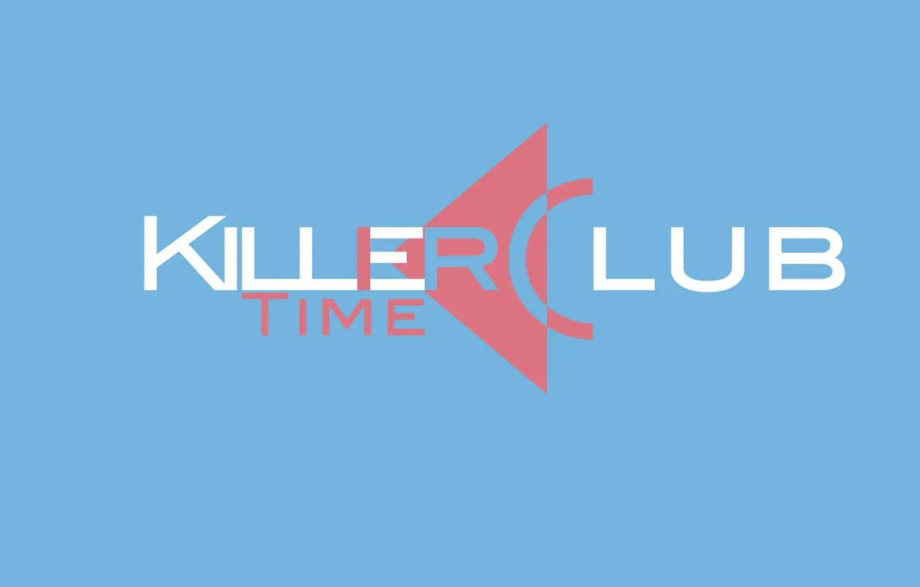 Photo wallpaper time, pink, blue, minimalism, logo, club, bright, killer