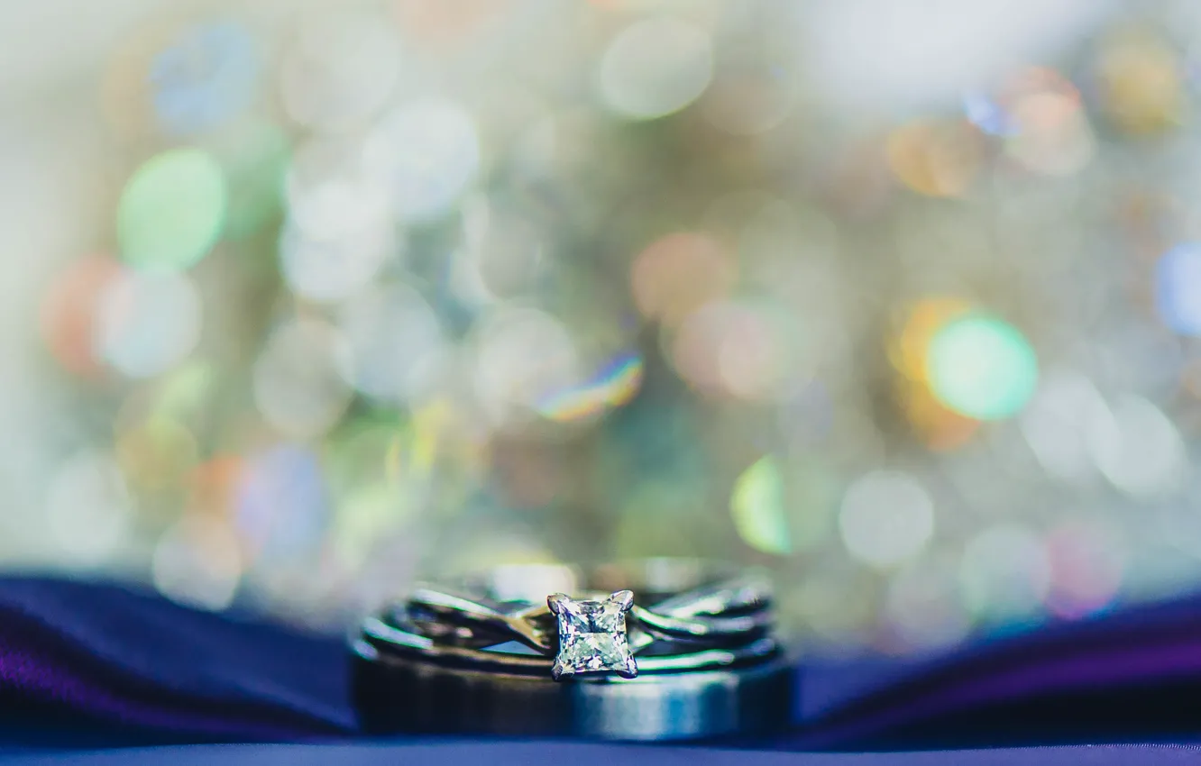 Photo wallpaper stones, ring, bokeh
