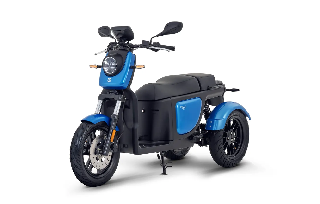 Photo wallpaper blue, electric bike, Rakun Pro 3