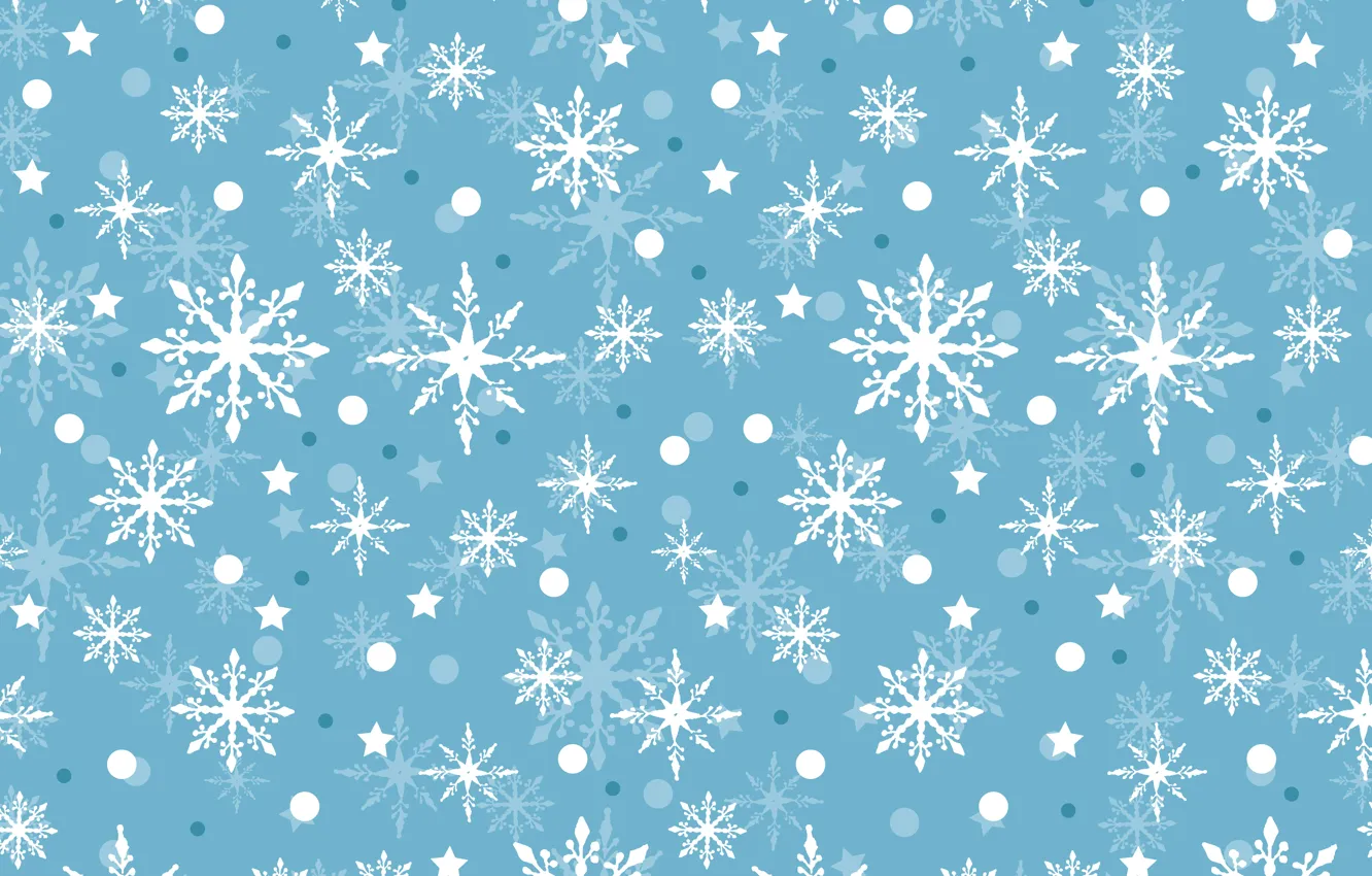 Photo wallpaper winter, snow, snowflakes, background, blue, Christmas, blue, winter