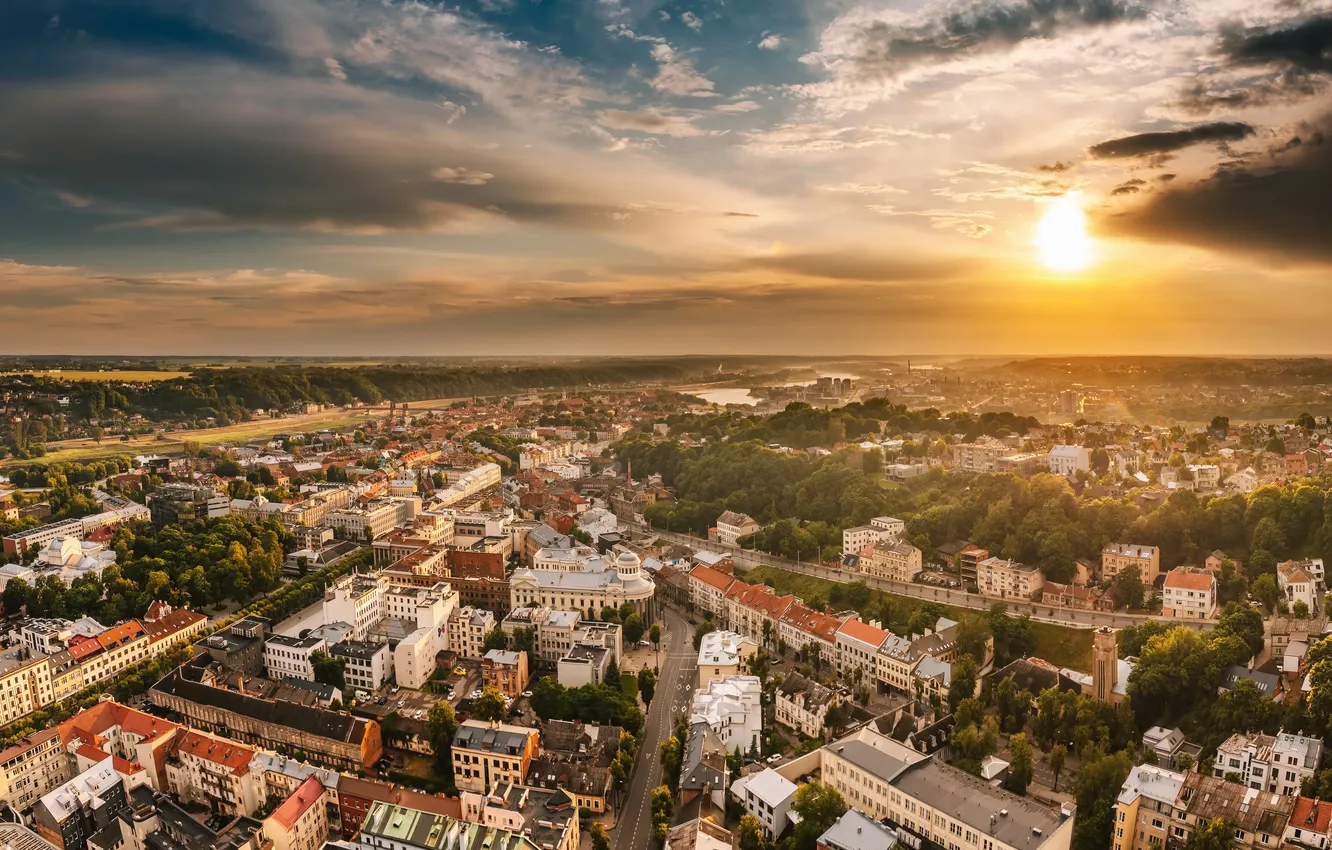 Photo wallpaper Lithuania, Kaunas, city