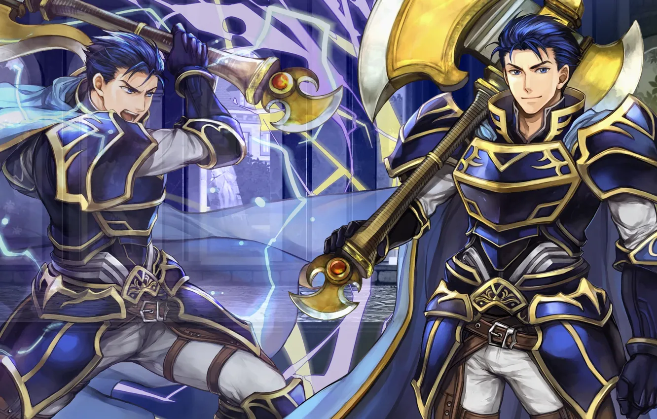 Photo wallpaper the game, armor, anime, guy, knight, Fire Emblem