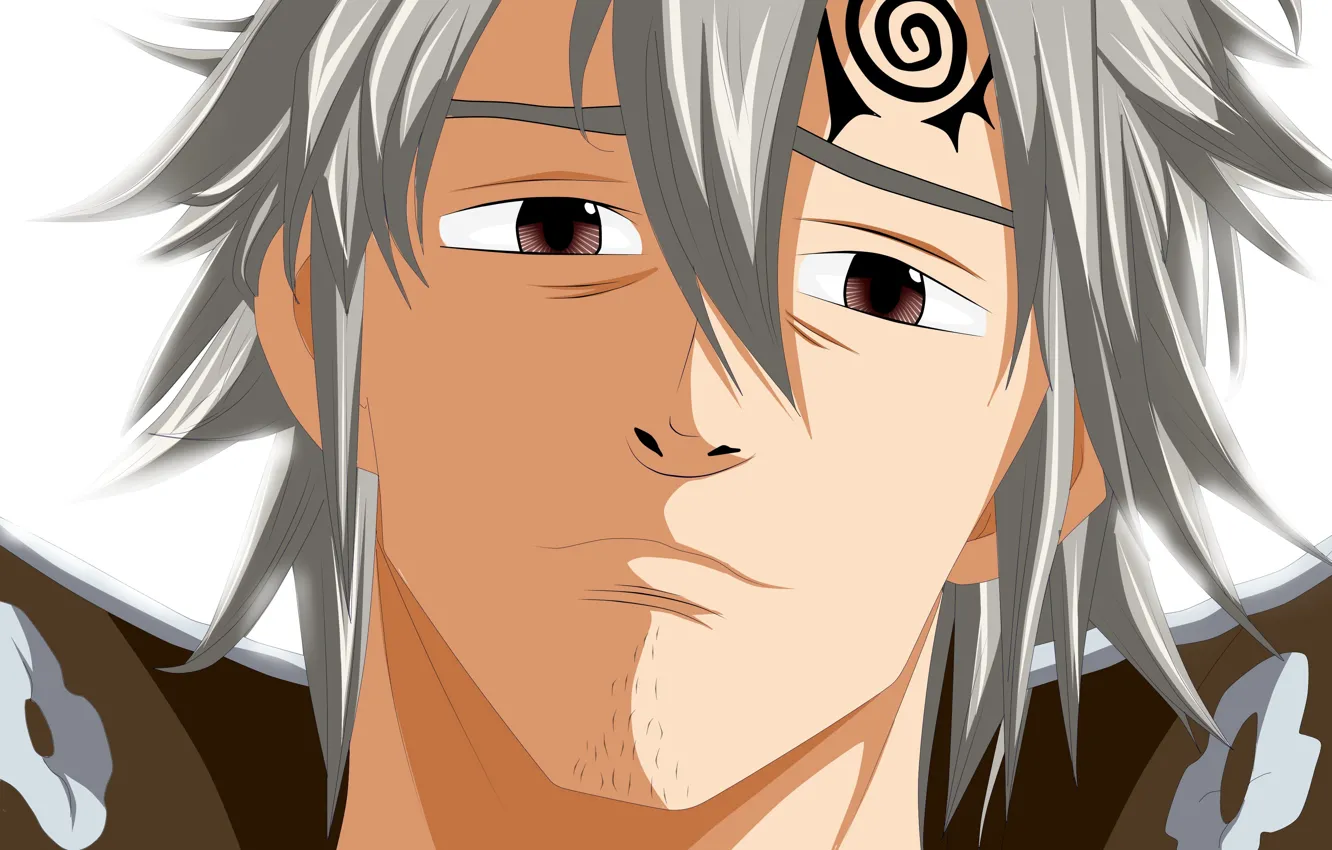 Photo wallpaper devil, anime, man, face, asian, warrior, manga, japanese