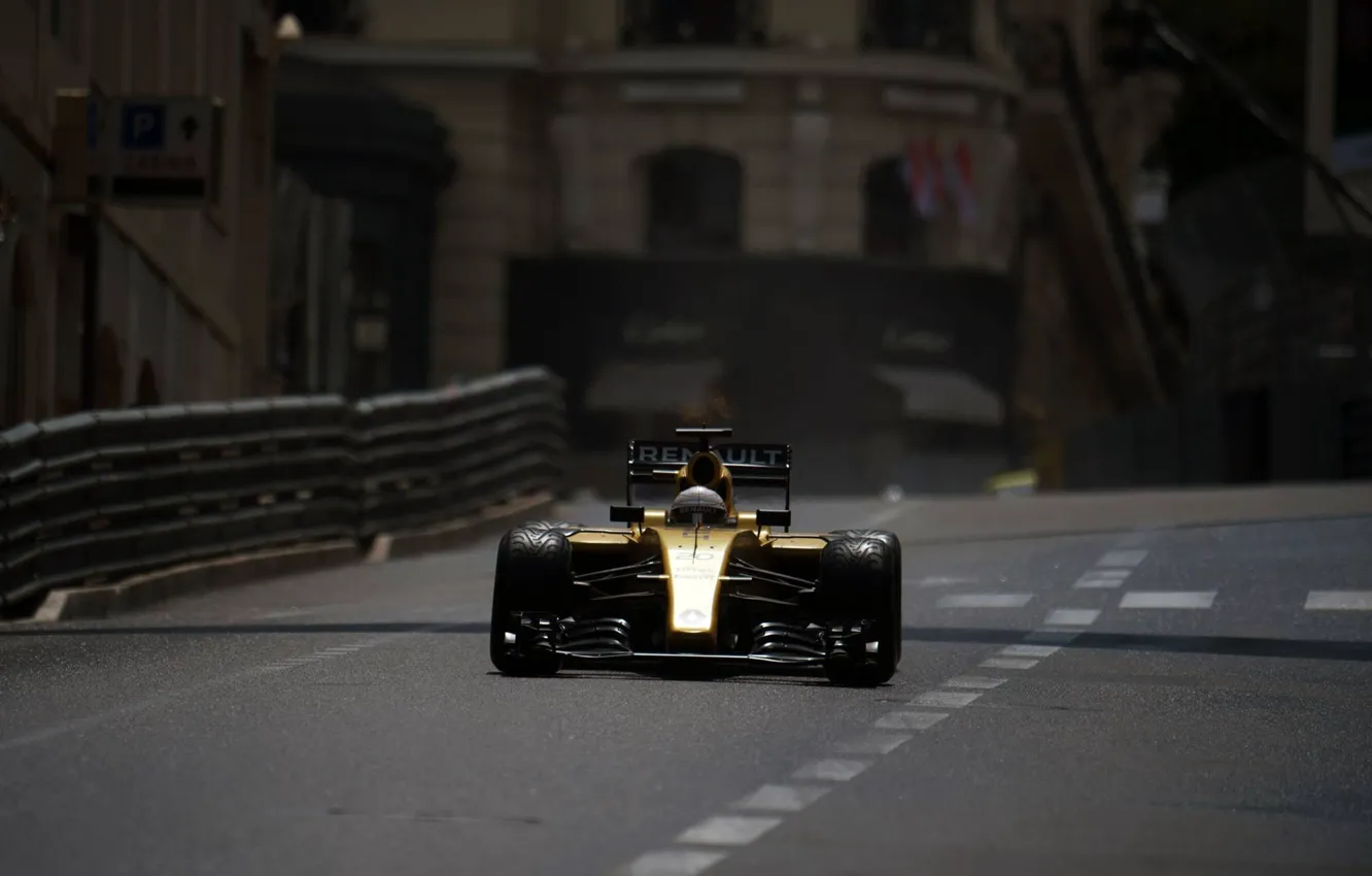 Photo wallpaper Renault, Formula 1, Monte Carlo, The front, Barriers, Magnussen
