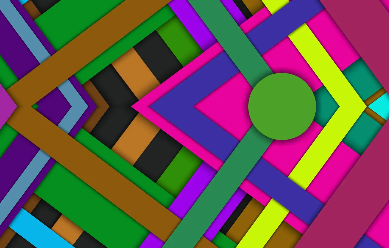 Photo wallpaper circles, triangle, crossing, layer