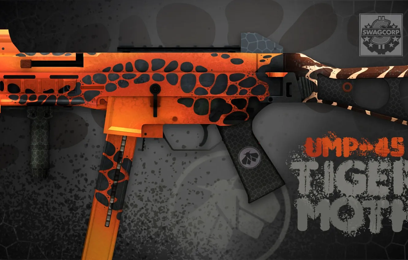 Photo wallpaper butterfly, wings, paint, Tiger Moth, cs go, Workshop, presentation, gunsmith