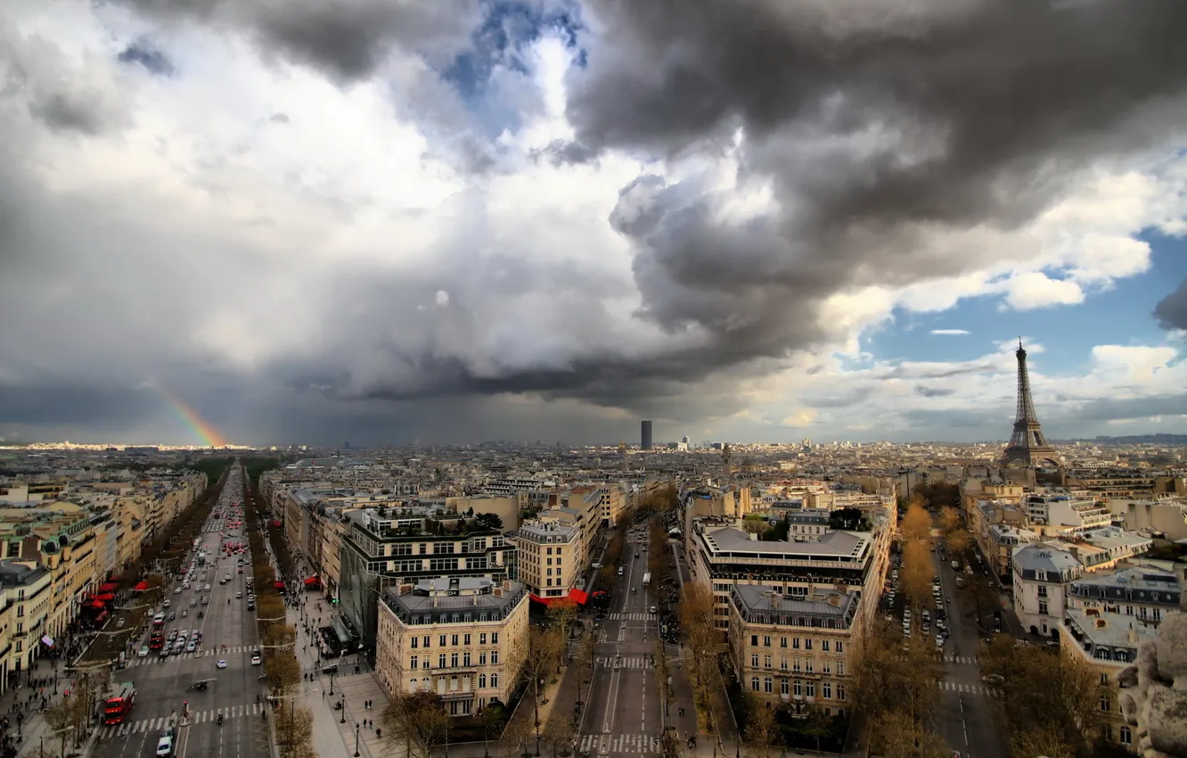 Photo wallpaper the sky, the city, Paris
