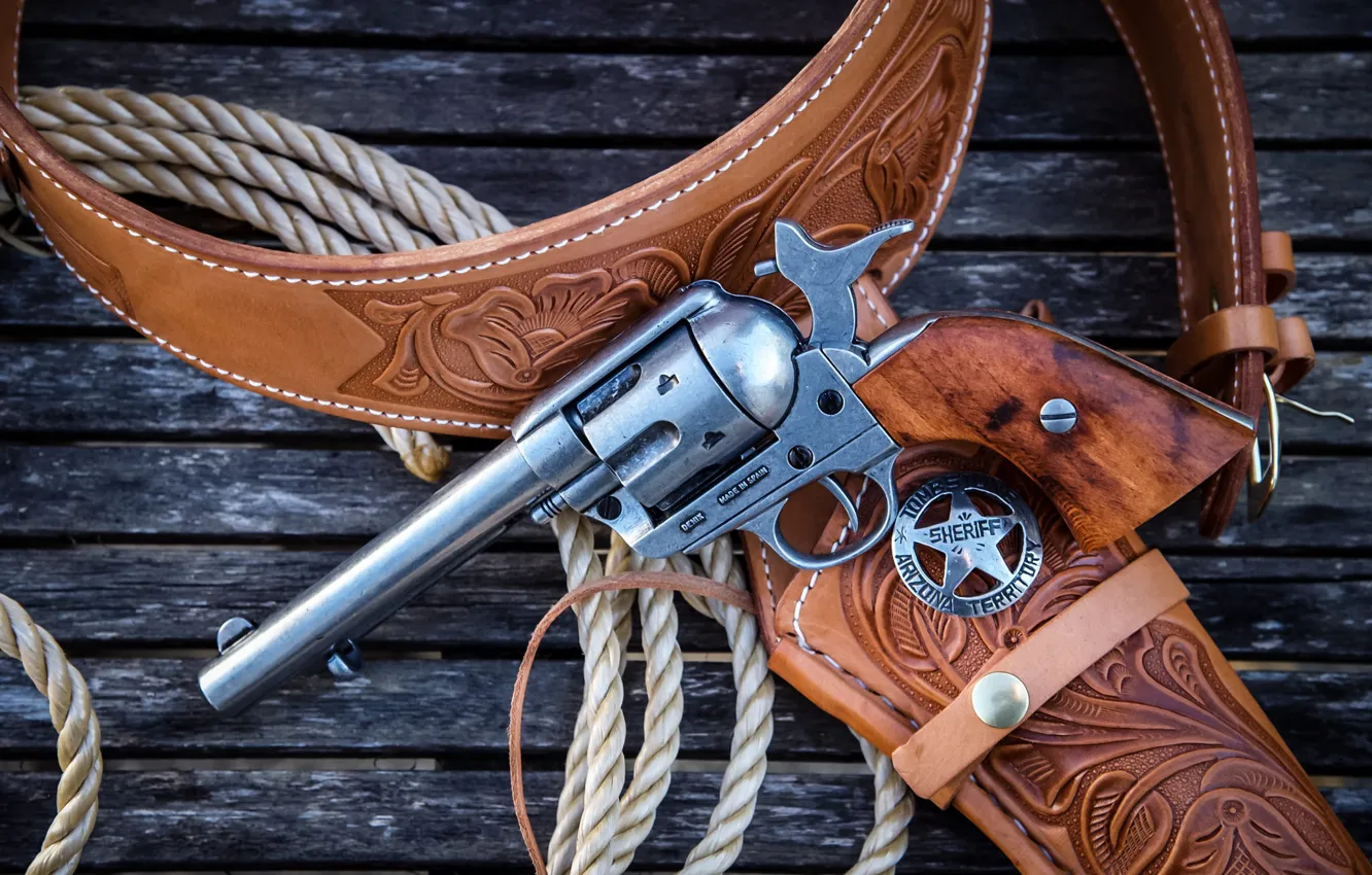 Photo wallpaper weapons, Revolver, Colt 45