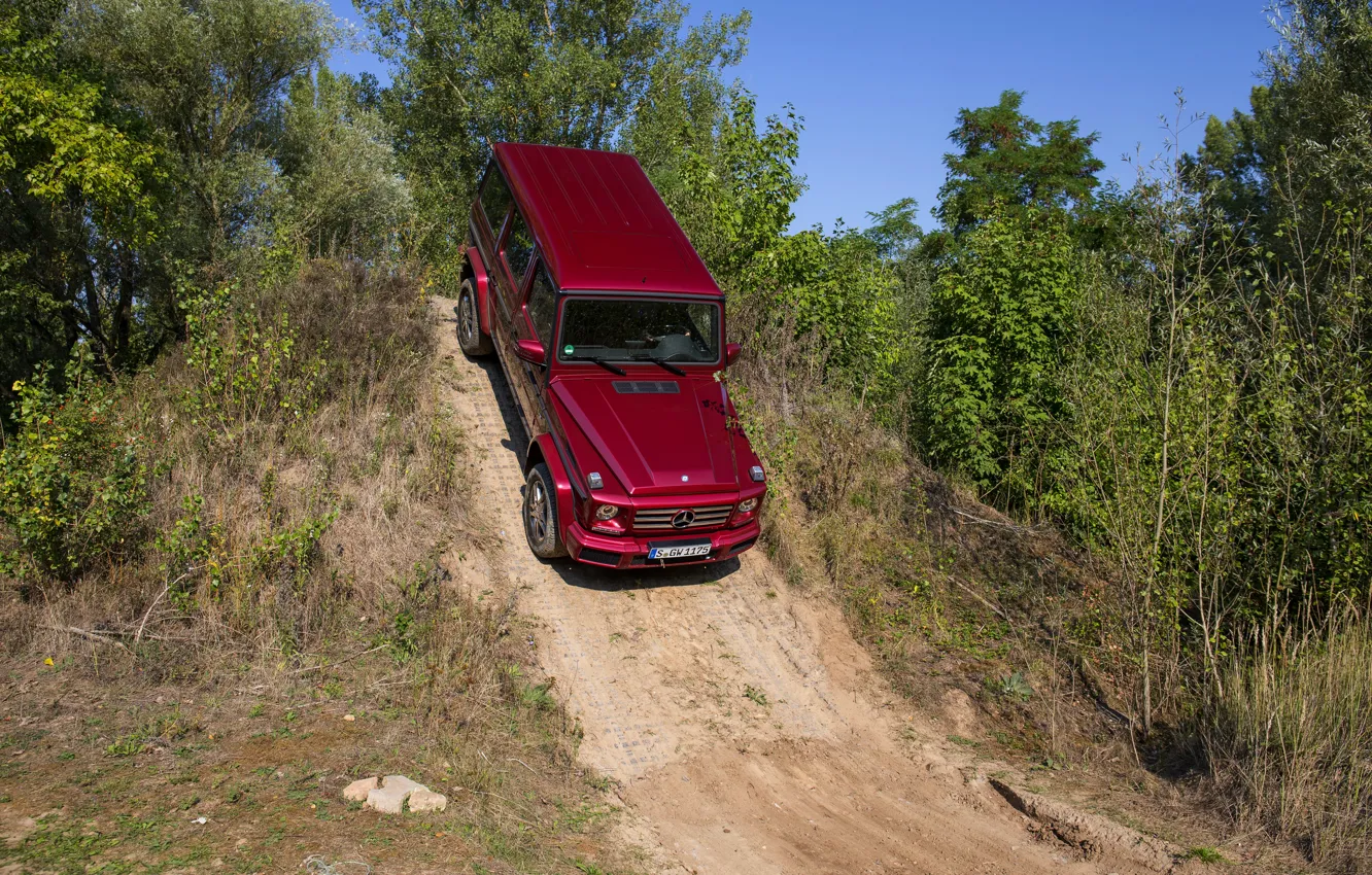 Photo wallpaper the descent, Mercedes-Benz, SUV, G500, G-Class, 2015, G 500, V8 Biturbo