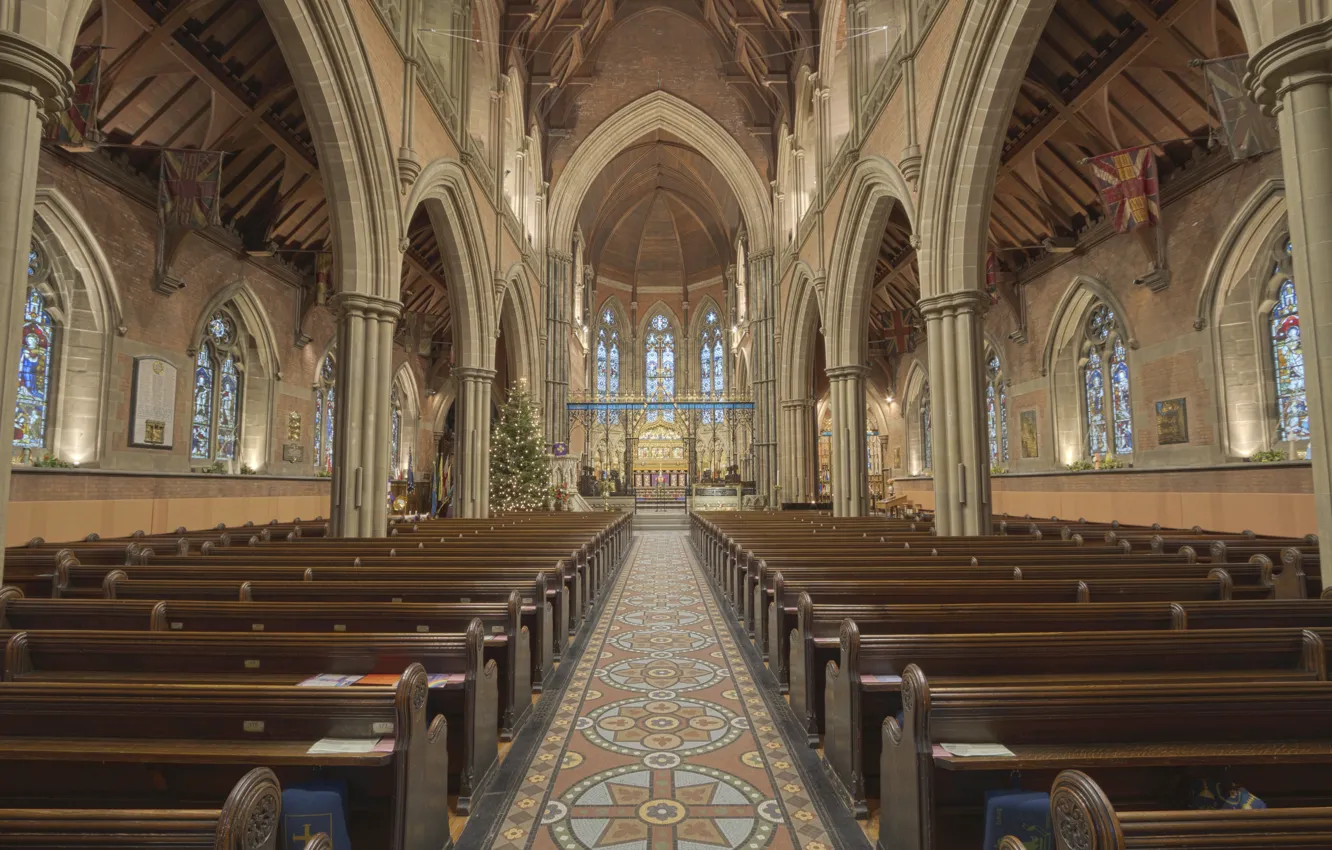 Photo wallpaper HDR, church, Parish