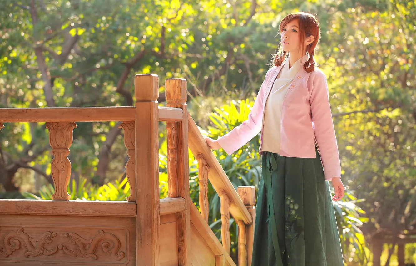 Photo wallpaper summer, look, girl, background, hair