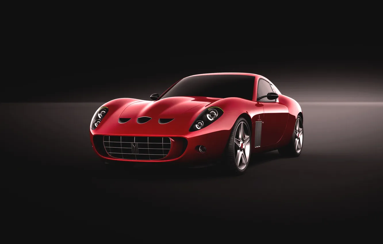 Photo wallpaper retro, Red, Auto, Machine, Ferrari, Ferrari, 599, GTO