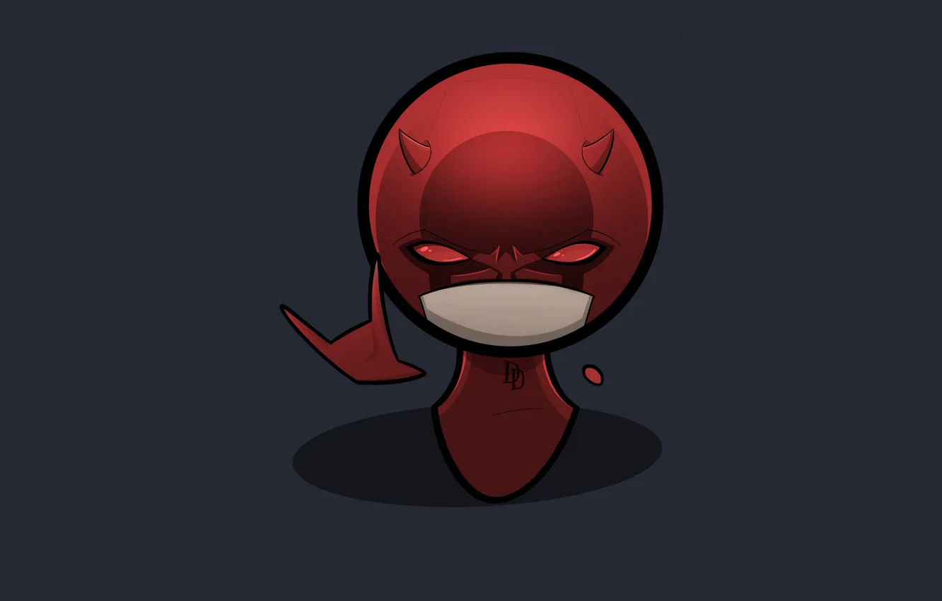 Photo wallpaper cartoon, hero, Daredevil, film, mask, Minimalism, uniform, yuusha