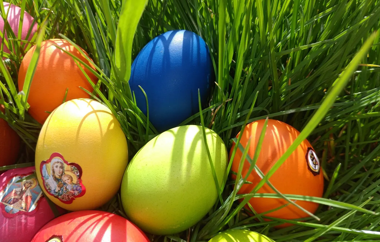 Photo wallpaper April, eggs, spring 2018, Meduzanol ©, Parsha