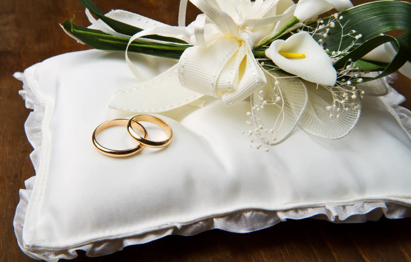 Photo wallpaper flowers, cushion, engagement rings