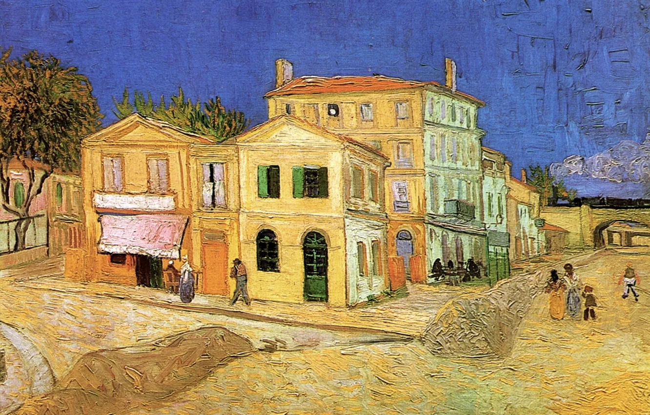 Photo wallpaper House, Vincent van Gogh, Vincent s House, in Arles The Yellow