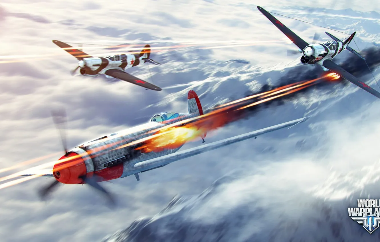 Photo wallpaper clouds, battle, the plane, aviation, air, MMO, Wargaming.Net, World of Warplanes