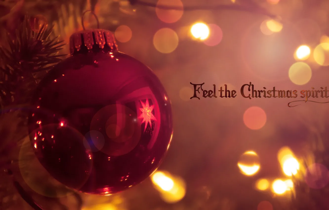 Photo wallpaper light, reflection, holiday, the inscription, paint, toy, Christmas, colors