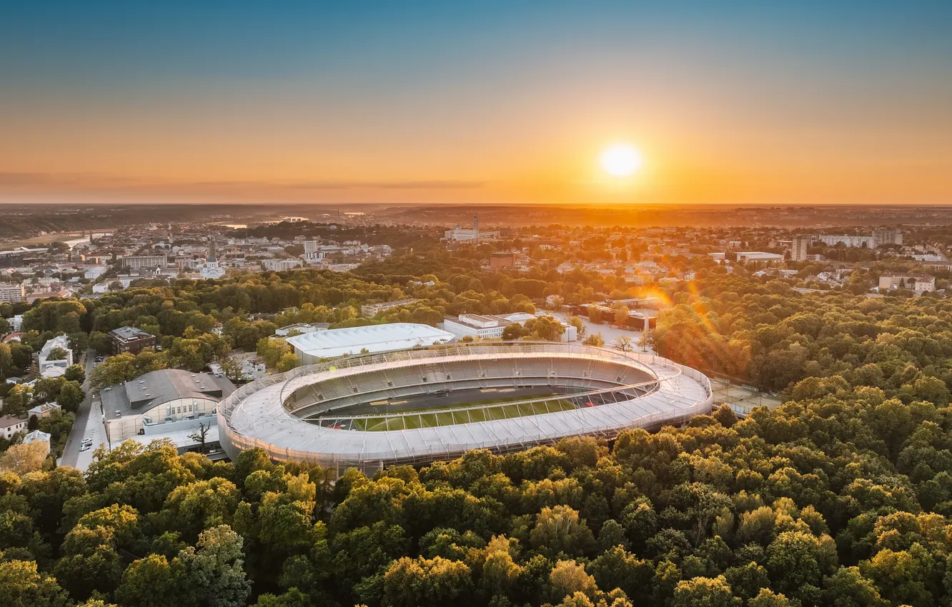 Photo wallpaper Lithuania, Kaunas, stadium