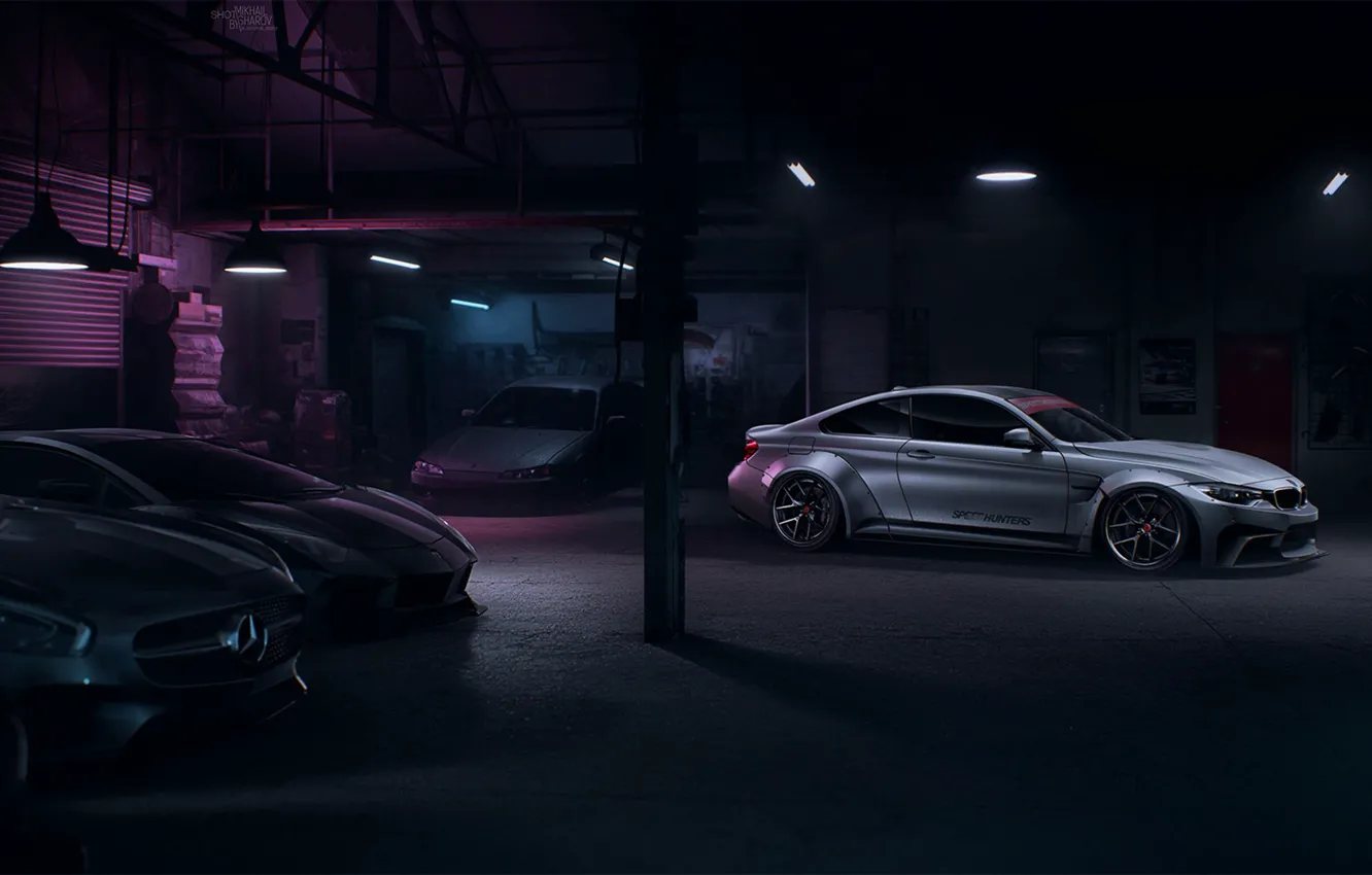 Photo wallpaper Lamborghini, BMW, Nissan, Need for Speed, nfs, art, Mersedes, home