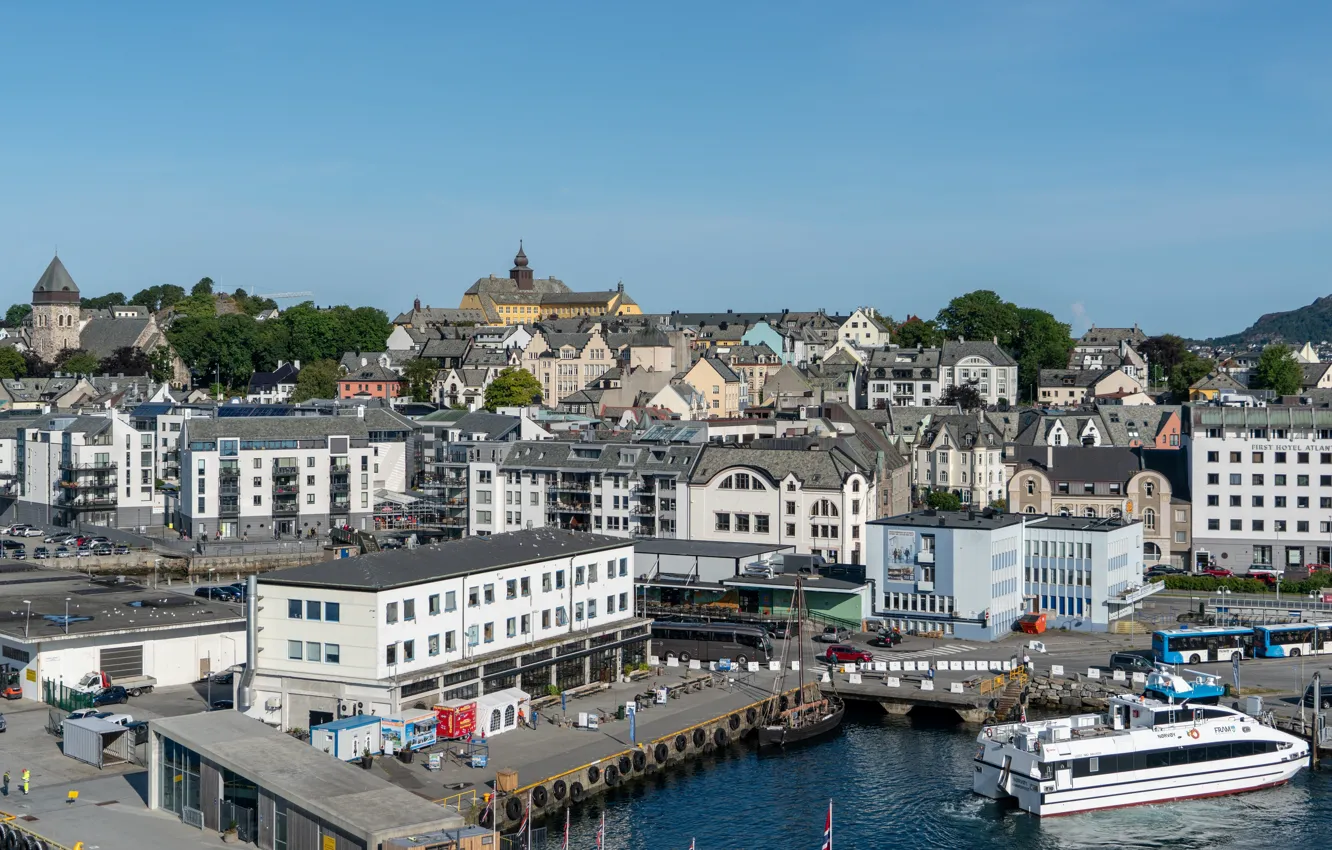 Photo wallpaper building, Norway, Alesund