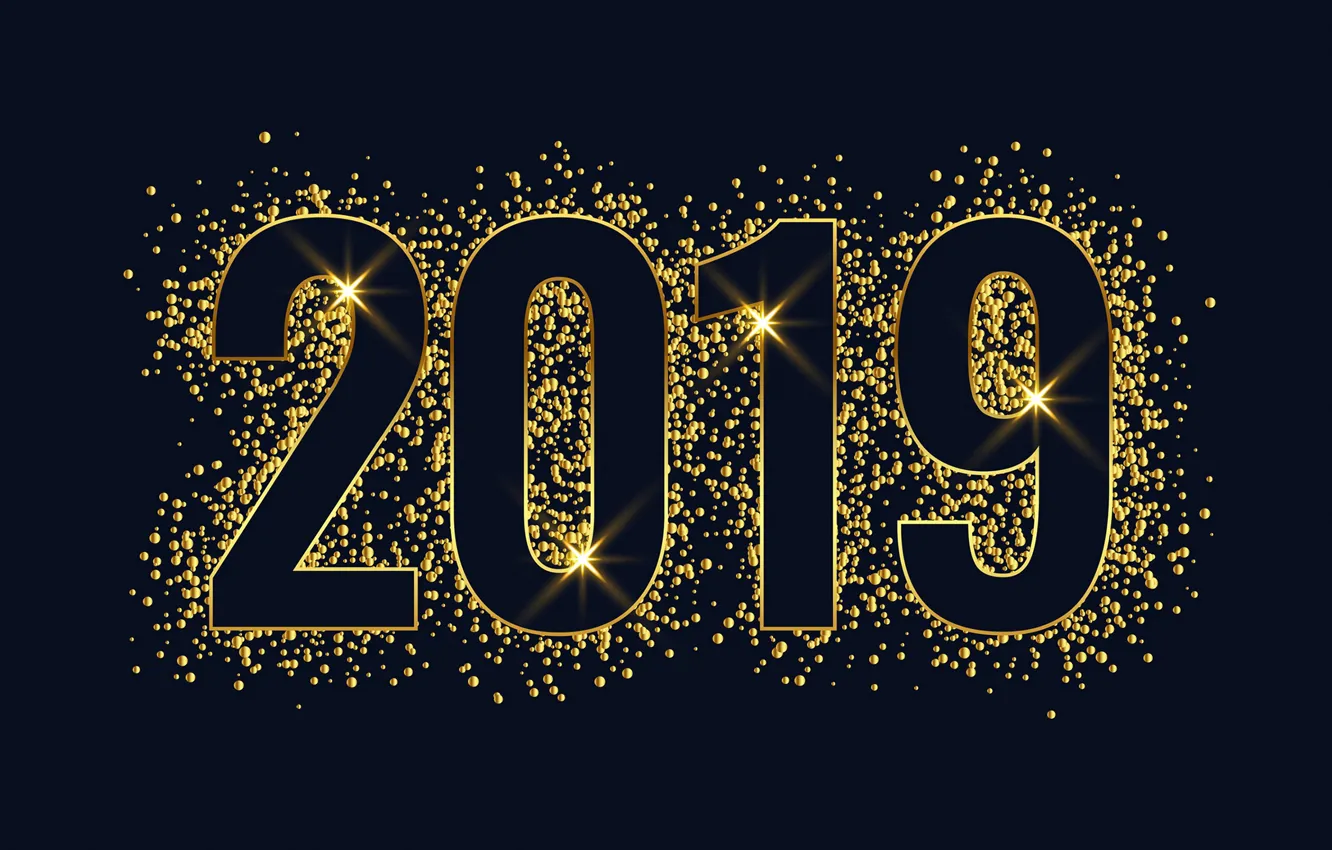 Photo wallpaper background, New year, 2019