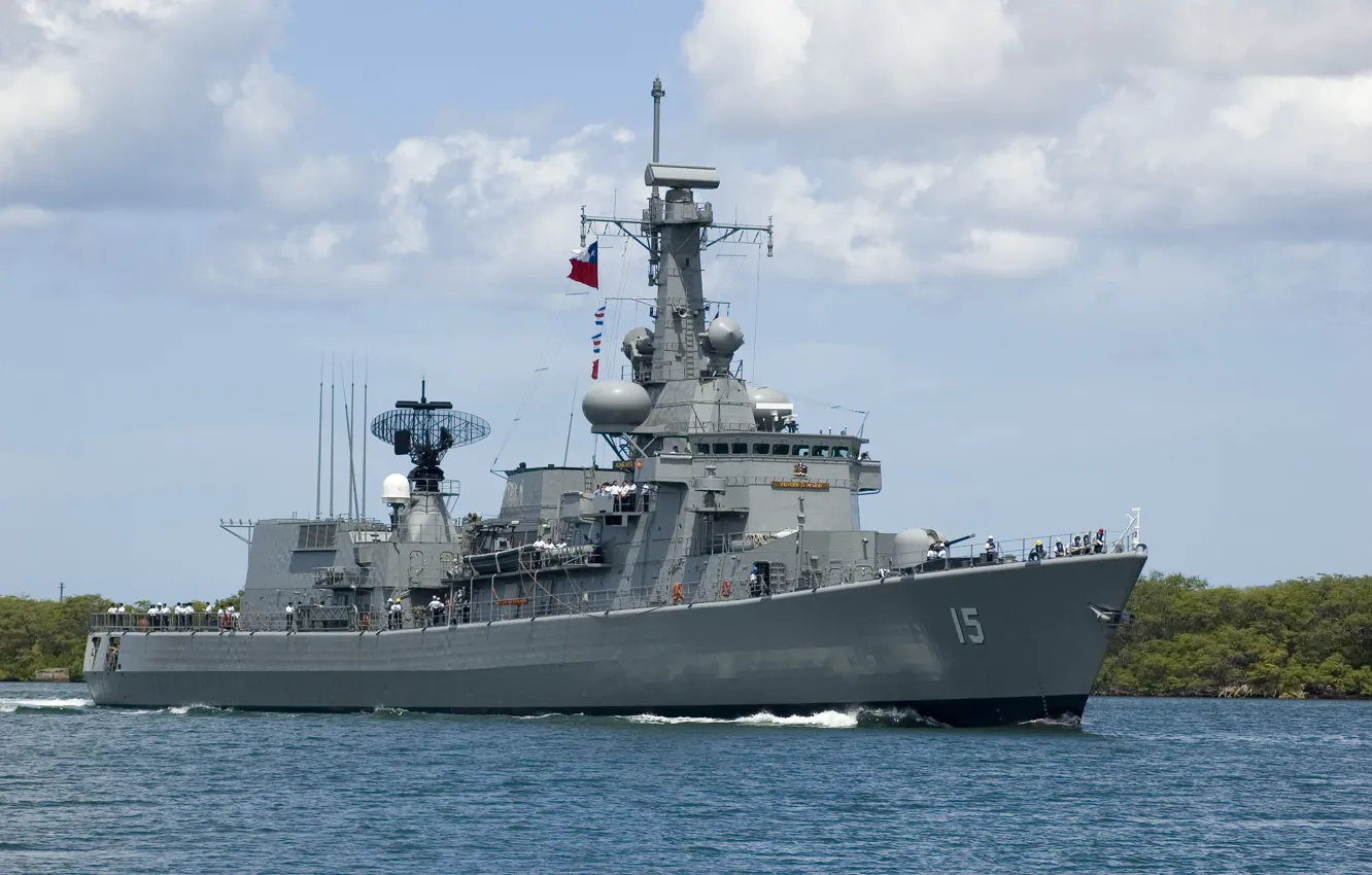 Photo wallpaper Of the Navy of Chile, Armada de Chile, Frigate, Type "Karel Dorman", Almirante Blanco Encalada …