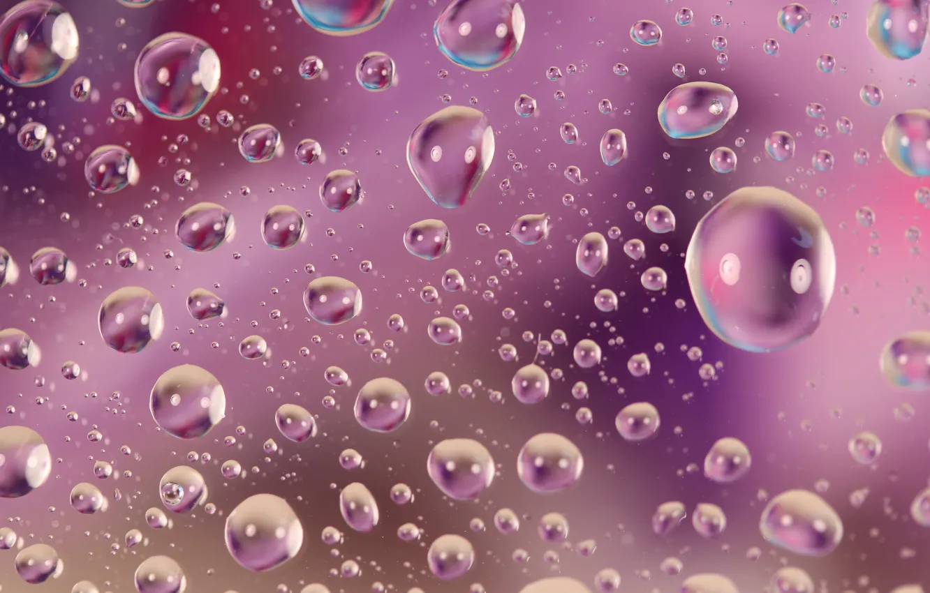 Photo wallpaper water, transparency, drops, surface, light, glare, after the rain, macro