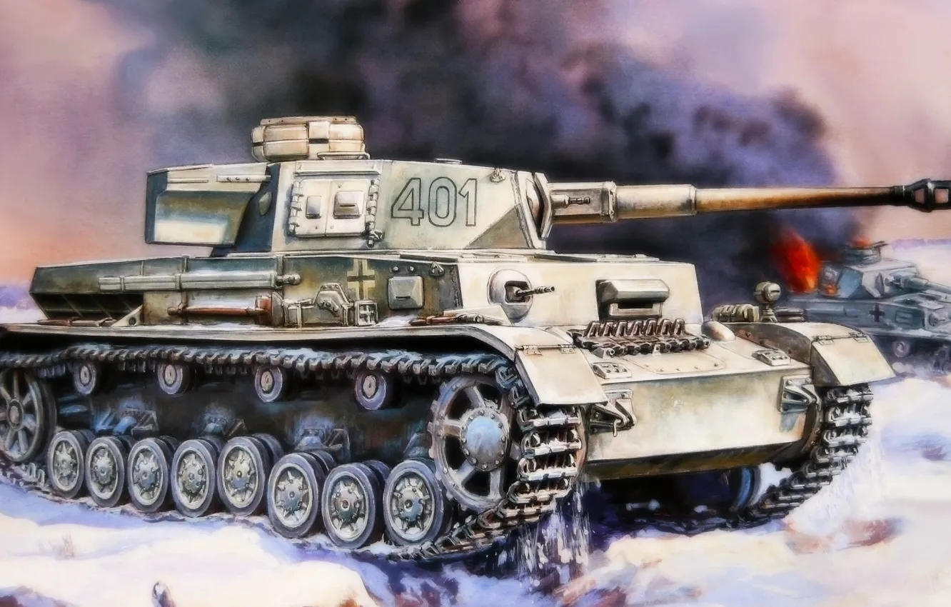 Photo wallpaper figure, A IV, the Germans, the Wehrmacht, Panzer 4, medium tank