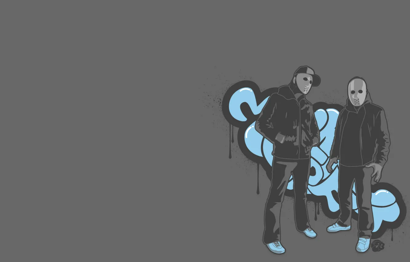 Photo wallpaper vector, mask, j3concepts, street justice