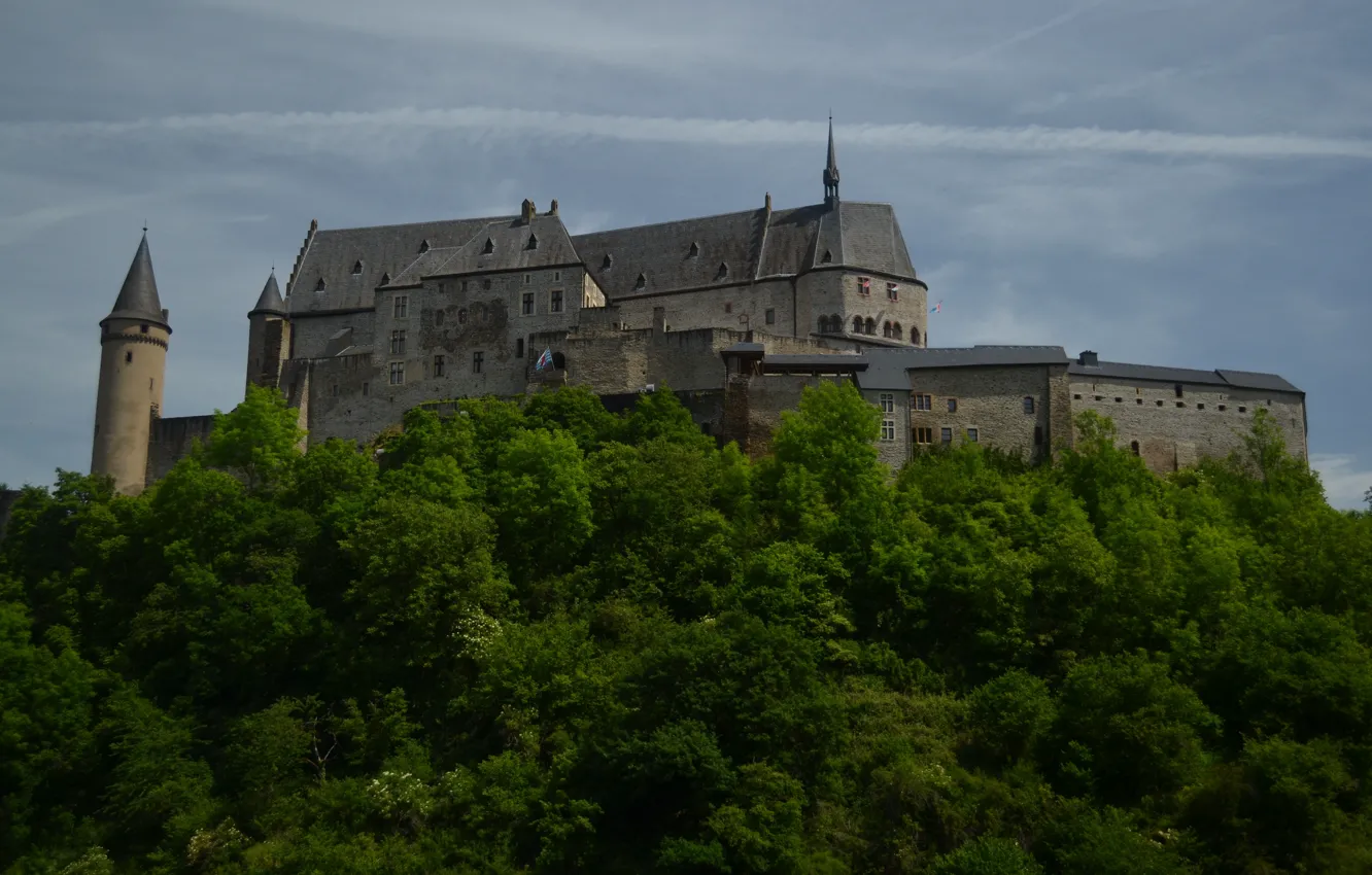 Photo wallpaper castle, Luxembourg, Vianden, Luxembourg, Vianden, Vianden Castle